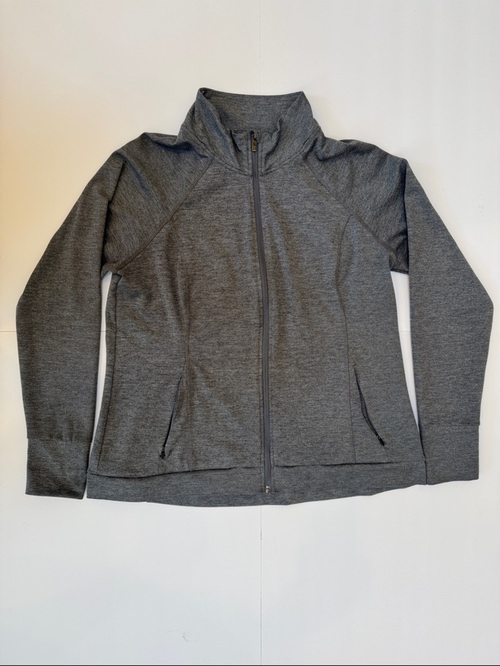 all in motion Women's Charcoal Gray Full-Zip Utility Jacket